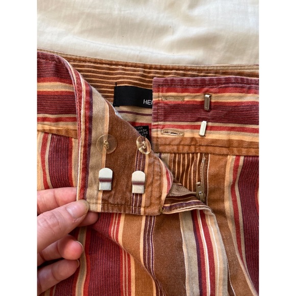 Vtg y2k Striped Capris Orange Red Yellow - Picture 2 of 3